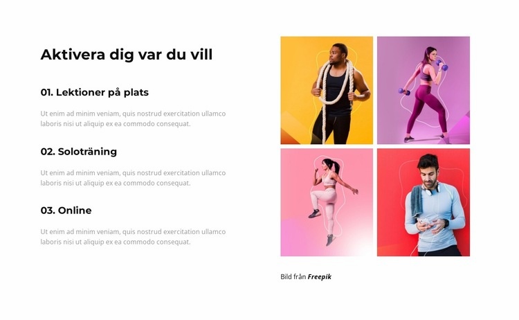 Sport är välmående CSS -mall