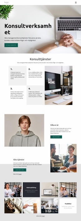 Företagskonsultföretag - Webbsidamall