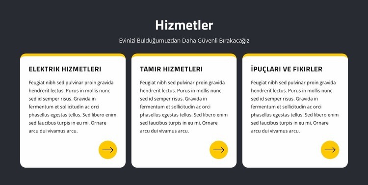 Tamir ve elektrik hizmetleri Web Sitesi Oluşturucu Şablonları