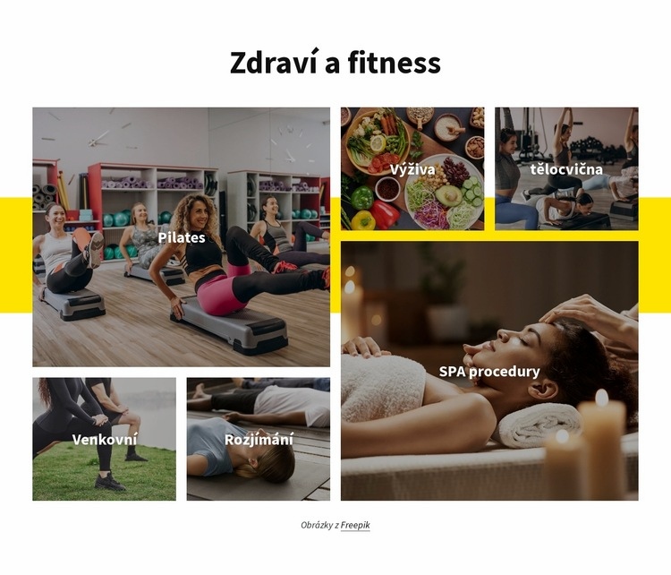 Zdraví a fitness Šablona webové stránky