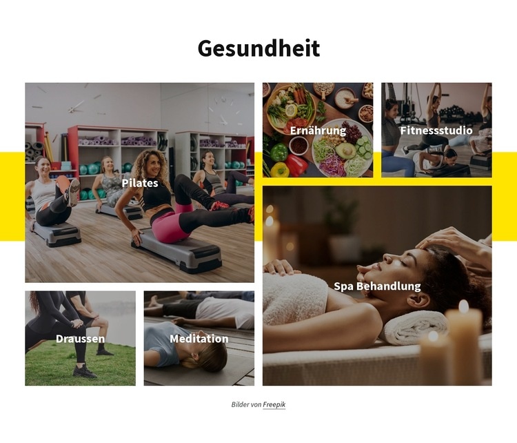 Gesundheit und Fitness Website design