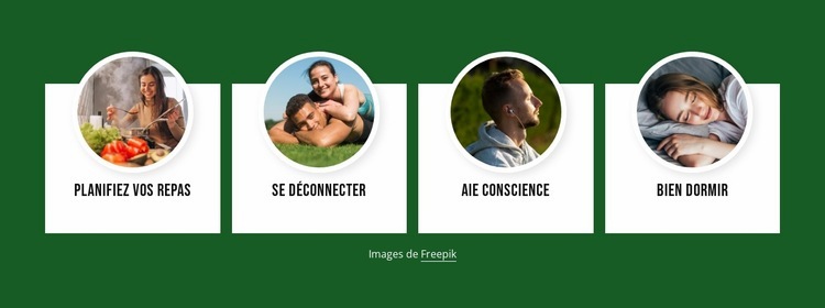 Habitudes saines Conception de site Web