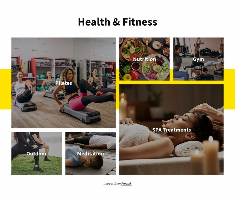 Health and fitness Homepage Design