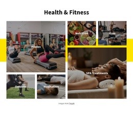 Health And Fitness - Functionality Html Code