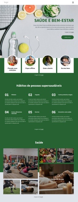 Centro De Saúde E Bem-Estar - Maquete De Site Personalizada