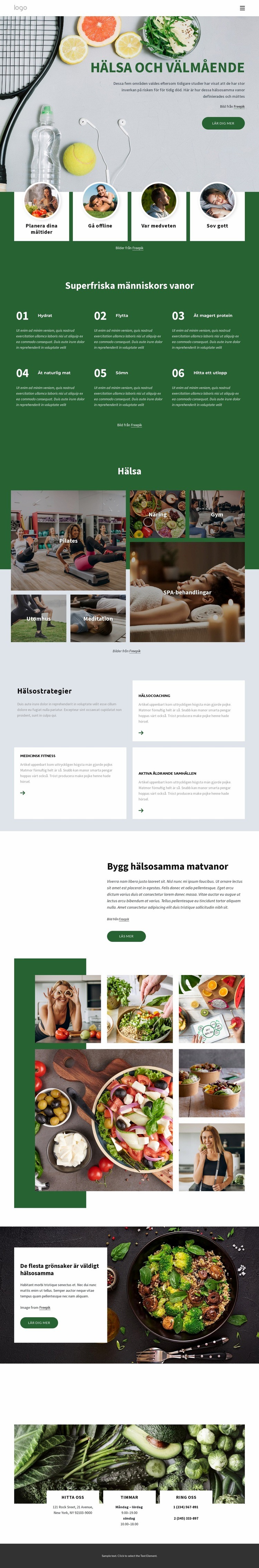 Hälso- och friskvårdscenter WordPress -tema