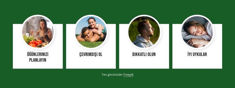 Sağlıklı alışkanlıklar CSS Şablonu