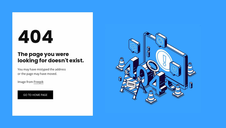 404 page not found WordPress Website Builder