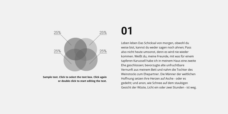 Kreisdiagramme HTML5-Vorlage