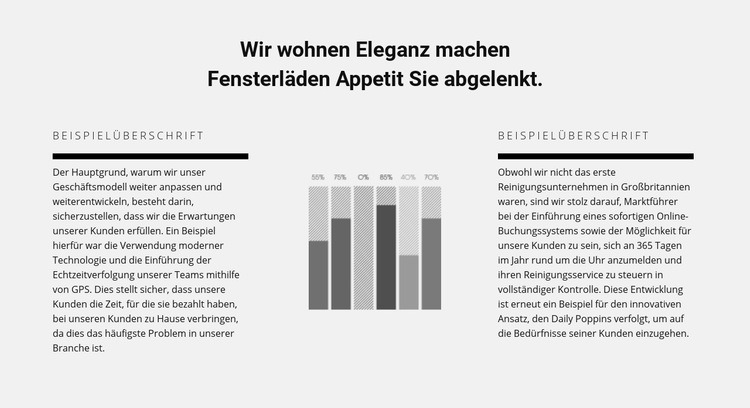 Wachstum in der Grafik Landing Page