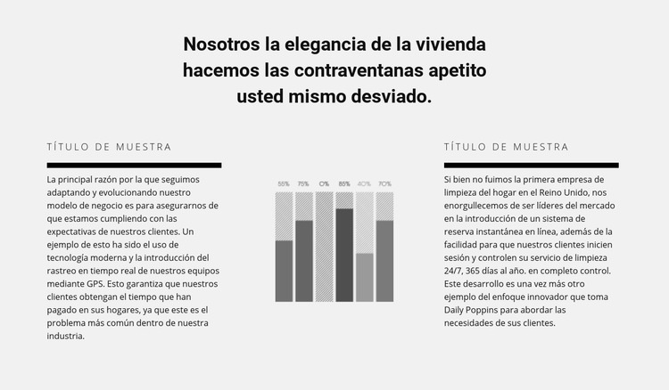 Crecimiento en el gráfico Maqueta de sitio web