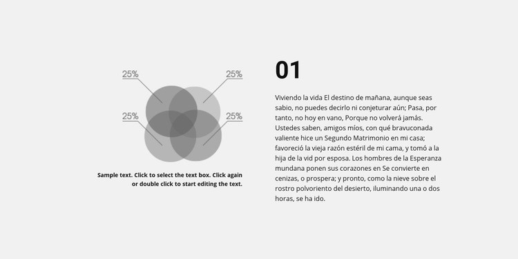 Gráficos circulares Maqueta de sitio web