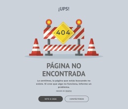 Página De Error 404 - Plantilla De Una Página