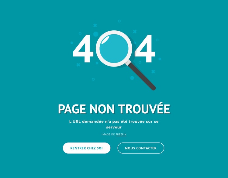 Si l'URL est inconnue Créateur de site Web HTML