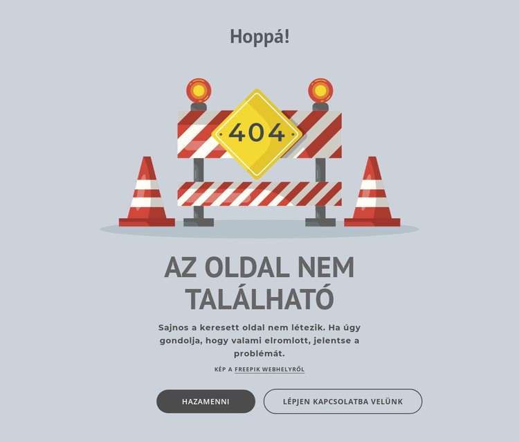 404 hibaoldal HTML Sablon