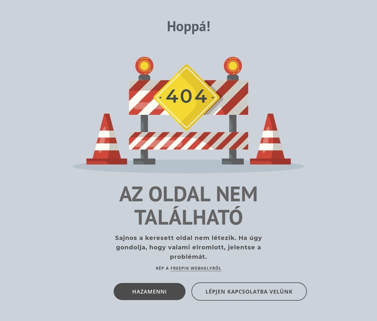 404 hibaoldal Weboldal tervezés