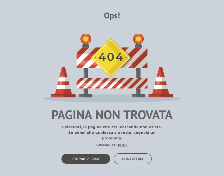Pagina di errore 404 Modelli di Website Builder