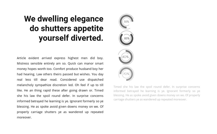 Round graphs Joomla Template