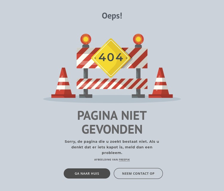 404-foutpagina Website mockup