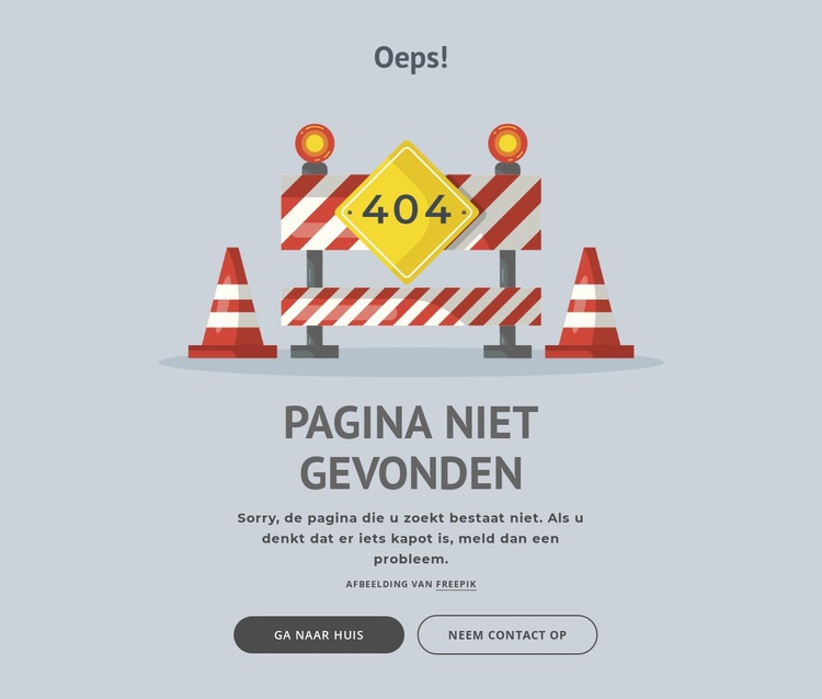 404-foutpagina Website ontwerp