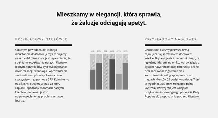 Wzrost na wykresie Makieta strony internetowej