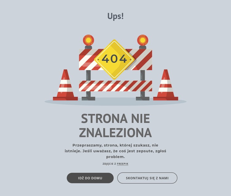 Strona błędu 404 Szablon CSS