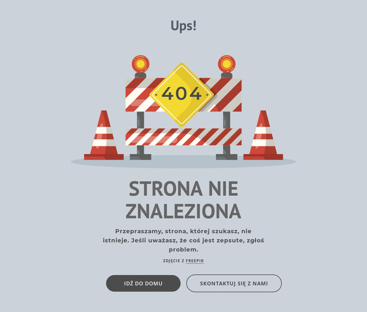 Strona błędu 404 Szablon HTML