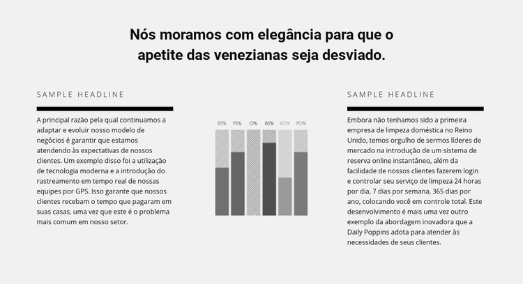 Crescimento no gráfico Design do site