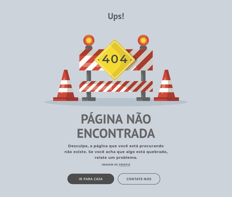 Página de erro 404 Template CSS