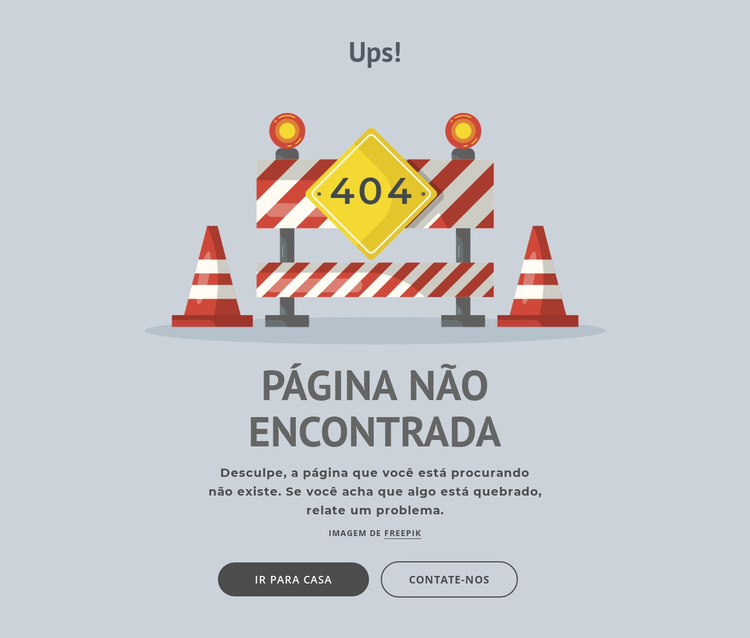 Página de erro 404 Tema WordPress