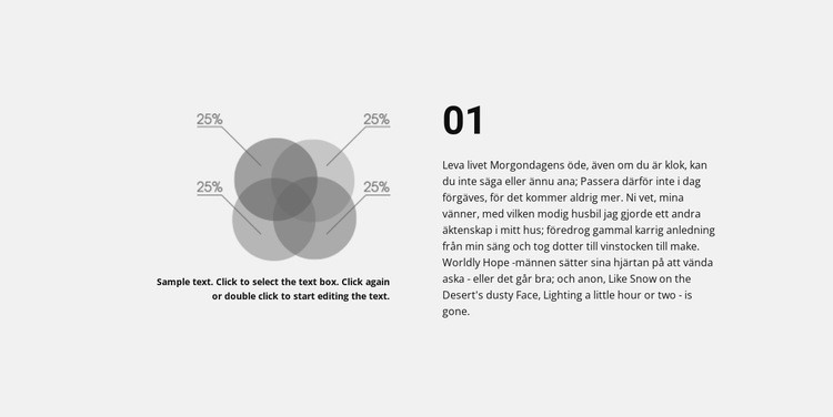 Cirkeldiagram CSS -mall