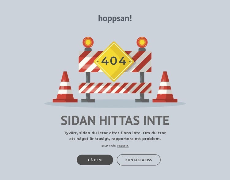 404 -felsida CSS -mall