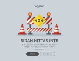 404 -Felsida – Responsivt WordPress-Tema