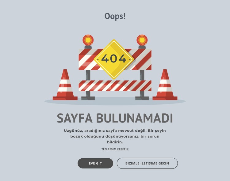 404 hata sayfası CSS Şablonu