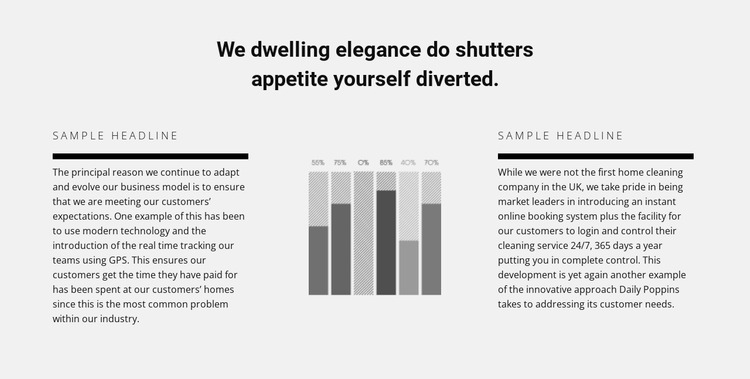 Growth in the chart Website Mockup