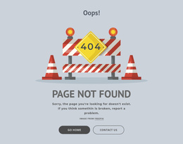 404 Error Page Design Website