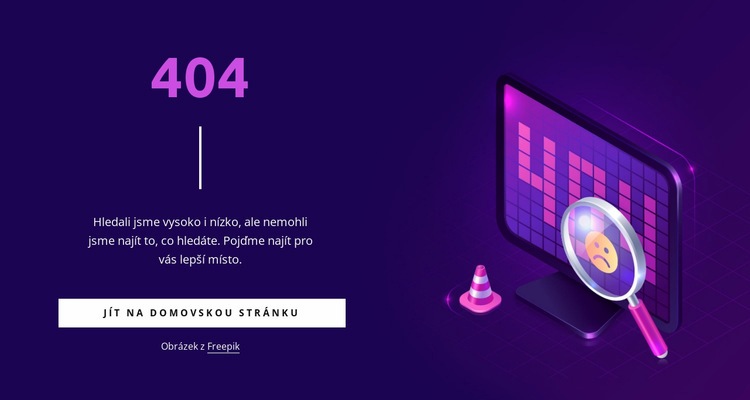 Vlastní stránka 404 Šablona CSS