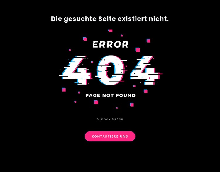 404 Fehlermeldung nicht gefunden CSS-Vorlage