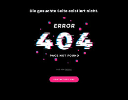 404 Fehlermeldung Nicht Gefunden – Vorlage Für Website-Builder