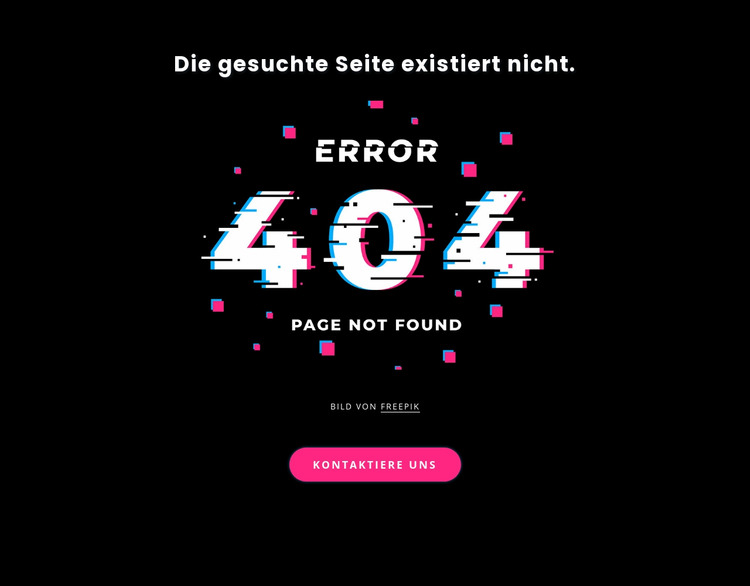 404 Fehlermeldung nicht gefunden Joomla Vorlage