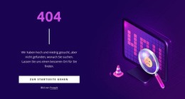 Benutzerdefinierte 404-Seite - Kostenlose Website-Vorlage