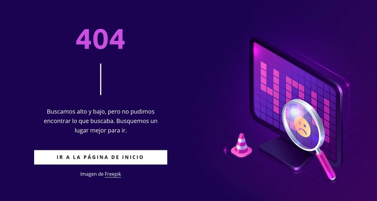 Página 404 personalizada Plantilla