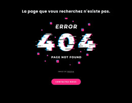 Message D'Erreur 404 Introuvable - Modèle De Page HTML