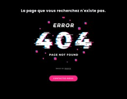 Message D'Erreur 404 Introuvable - Page De Destination De Téléchargement Gratuit
