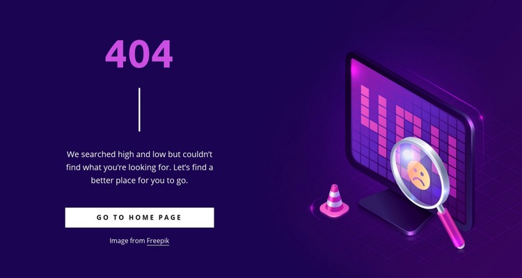 Custom 404 page Html Code Example