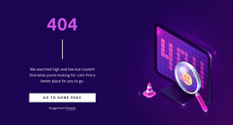 Custom 404 Page - Responsive HTML Template