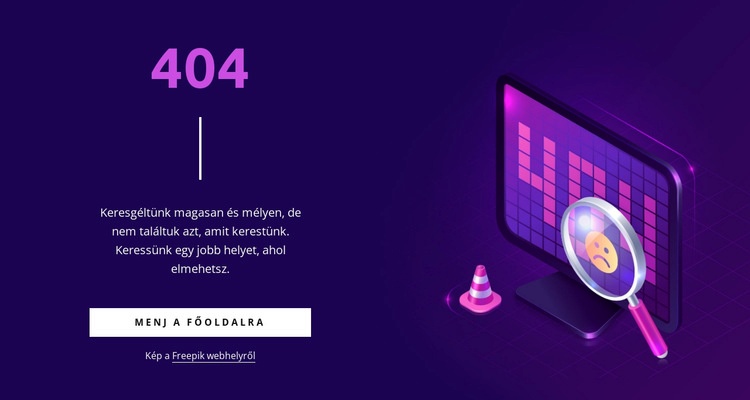 Egyedi 404 -es oldal CSS sablon
