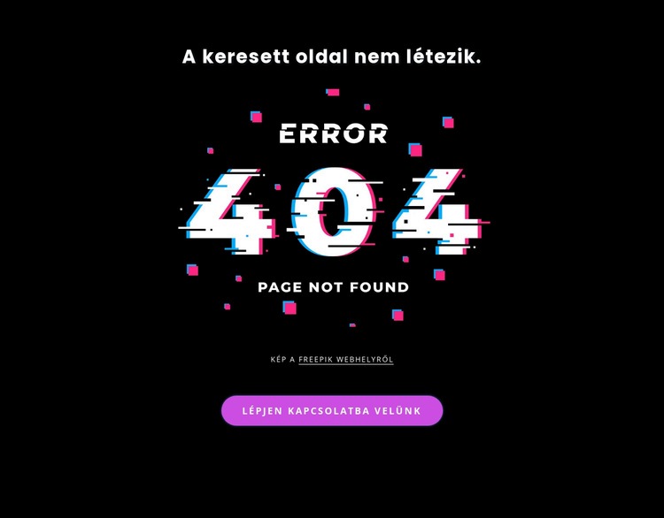 404 nem található hibaüzenet WordPress Téma
