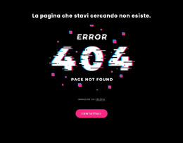 404 Messaggio Di Errore Non Trovato - Modello HTML5 Reattivo
