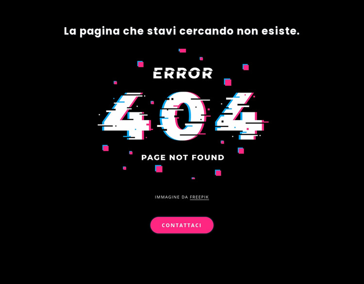 404 messaggio di errore non trovato Modello Joomla